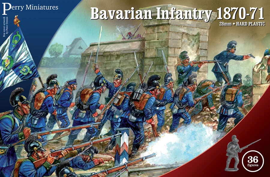 Perry Miniatures Franco-Prussian War Bavarian Infantry 1870-71 28mm Scale Plastic Model Figures