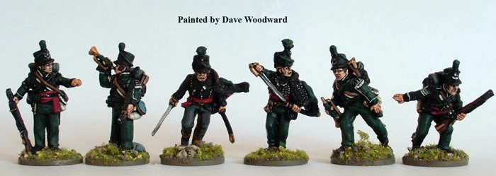 Perry Miniatures Napoleonic British 95th Rifles Command 28mm Scale Metal Figures