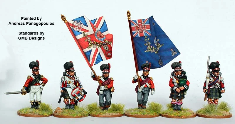 Perry Miniatures Napoleonic British Highland Command Advancing 28mm Scale Metal Figures