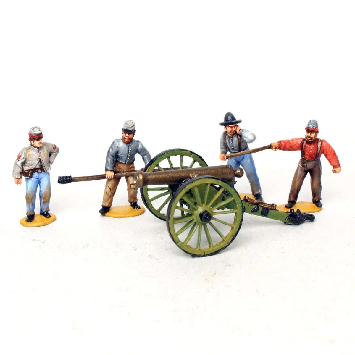 Confederate Artillery Firing Piece 28 mm Scale Model Metal Figures - Perry Miniatures