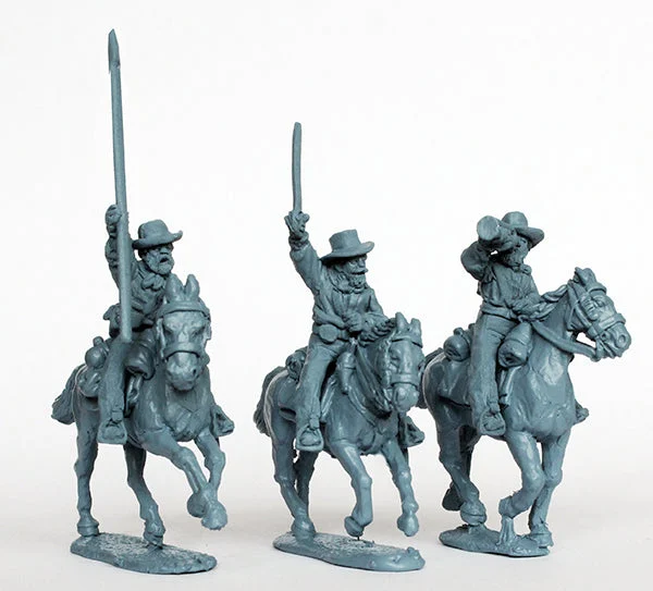 Perry Miniatures American Civil War Confederate Cavalry Command 28mm Scale Metal Figures