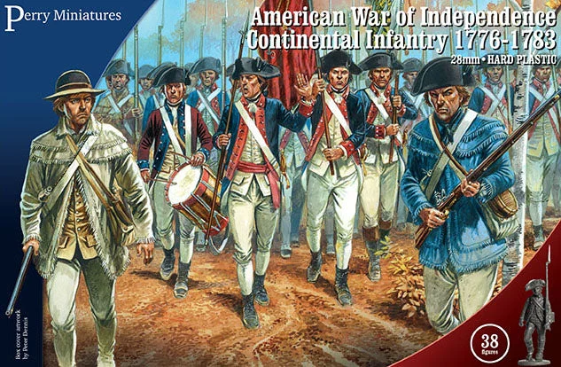 American War Of Independence Continental Infantry 1776-1783, 28 mm Scale Model Plastic Figures