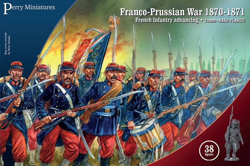 Perry Miniatures Franco-Prussian War 1870–1871 French Infantry Advancing 28mm Scale Plastic Figures