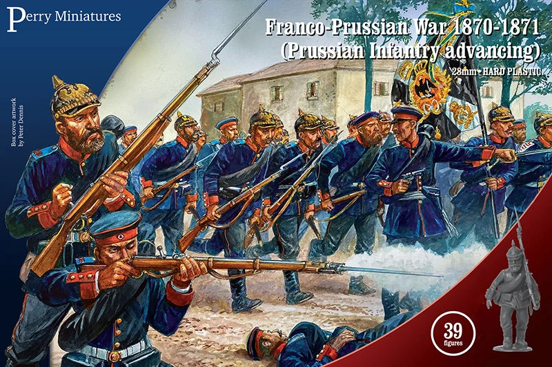 Perry Miniatures Franco-Prussian War 1870–1871 Prussian Infantry Advancing 28mm Scale Plastic Figures
