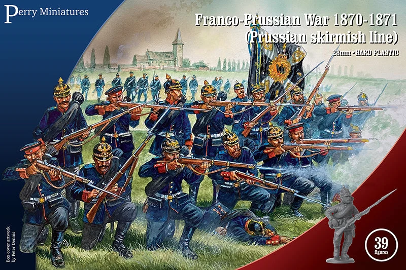 Perry Miniatures Franco-Prussian War 1870–1871 Prussian Infantry Skirmish Line 28mm Scale Plastic Figures