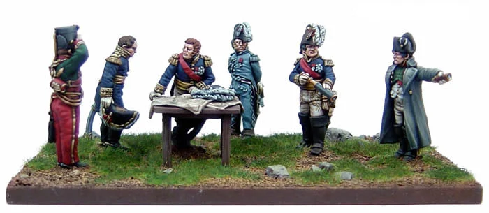Napoleonic French Leadership Napoleon & Staff Part 1, 28 mm Scale Metal Figures - Perry Miniatures