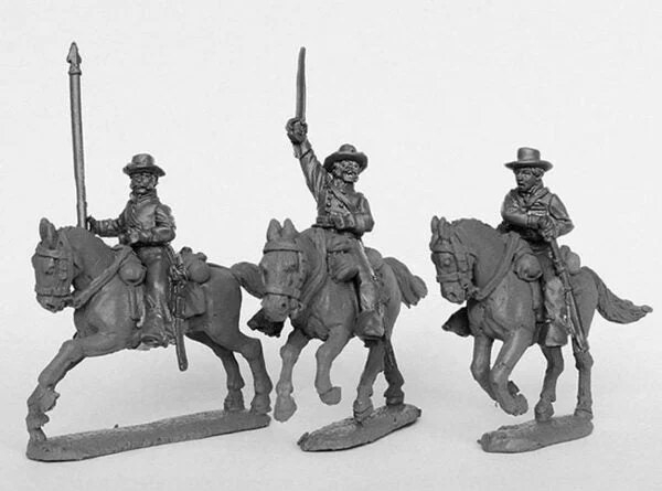 Perry Miniatures American Civil War Union Cavalry Command Slouch Hats 28mm Scale Metal Figures