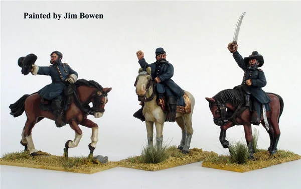 Union Generals Mounted, 28 mm Scale Model Metal Figures - Perry Miniatures