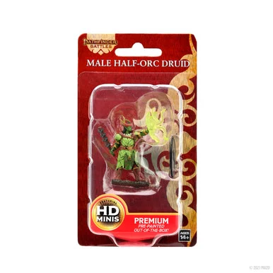 Wizkids 77511 Pathfinder Battles: Premium Painted Figure - Male Half-Orc Druid