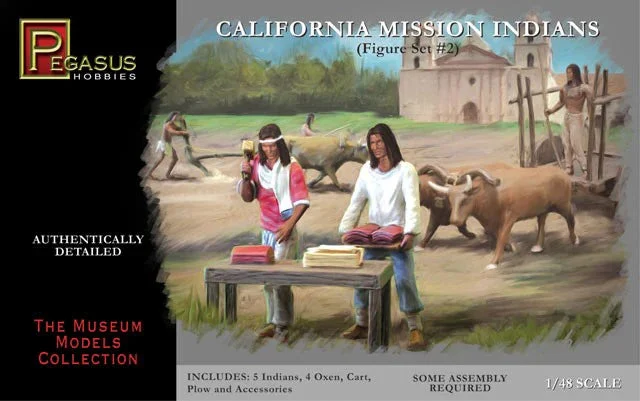 California Mission Indians (Figure Set #2) 1/48 Scale Model Kit - Pegasus Hobbies