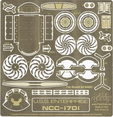 Paragrafix USS Enterprise (2009) Photoetch Set