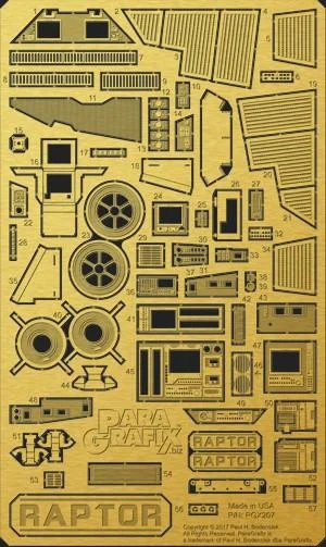 1/32 Paragrafix Battlestar Galactica Raptor Photo Etch & Plastic Film