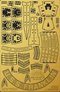 Paragrafix USS Franklin Photo Etch Set for Moebius Models Kit