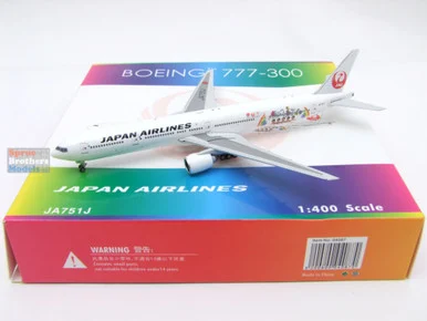 PHX04087 1:400 Phoenix Model Japan Airlines B777-300 Reg #JA751J (pre-painted/pre-built)
