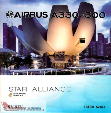 PHX04267 1:400 Phoenix Model Singapore Airlines Airbus A330-300 Reg #9V-STU 'Star Alliance' (pre-painted/pre-built)