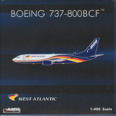 PHX04301 1:400 Phoenix Model West Atlantic Boeing 737-800BCF Reg #G-NPTA (pre-painted/pre-built)