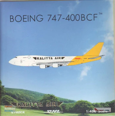 PHX04343 1:400 Phoenix Model Kalitta Air / DHL Boeing 747-400BCF Reg #N740CK (pre-painted/pre-built)