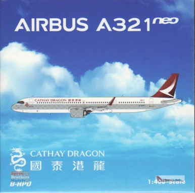 PHX04368 1:400 Phoenix Model Cathay Dragon Airbus A321neo Reg #B-HPD (pre-painted/pre-built)