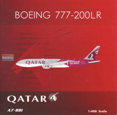 PHX04416 1:400 Phoenix Model Qatar Airways B777-200LR Reg #A7-BBI 'World Cup Livery' (pre-painted/pre-built)
