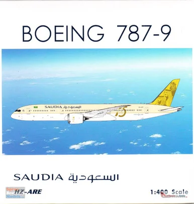 PHX04422 1:400 Phoenix Model Saudia B787-9 Reg #HZ-ARE '75 Years' (pre-painted/pre-built)