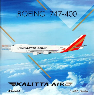 PHX04424 1:400 Phoenix Model Kalitta Air B747-400F Reg #N403KZ (pre-painted/pre-built)