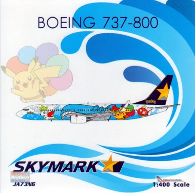 PHX04467 1:400 Phoenix Model Skymark Airlines B737-800 Reg #JA73NG 'Pokemon' (pre-painted/pre-built)