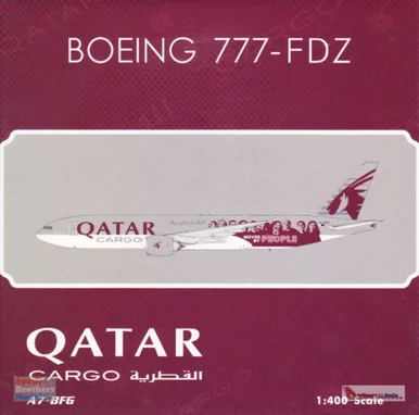 PHX04475 1:400 Phoenix Model Qator Cargo Boeing 777-FDZ Reg #A7-BFG 'Move by People' (pre-painted/pre-built)