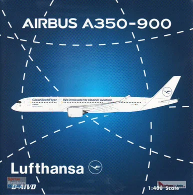PHX04487 1:400 Phoenix Model Lufthansa A350-900 Reg #D-AIVD 'CleanTechFlyer' (pre-painted/pre-built)