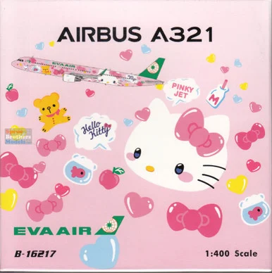 PHX04635 1:400 Phoenix Model EVA Air A321neo Reg #B-16217 Pinky Jet (pre-painted/pre-built)
