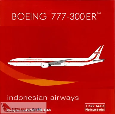 PHX11531 1:400 Phoenix Model Garuda Indonesia Airways Boeing 777-300ER Reg #PK-GIK 'Retro Livery' (pre-painted/pre-built)