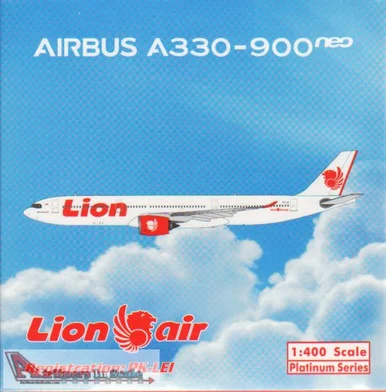 PHX11560 1:400 Phoenix Model Lion Air Airbus A330-900neo Reg #PK-LEI (pre-painted/pre-built)