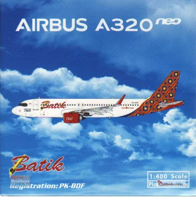 PHX11656 1:400 Phoenix Model Batik Air Airbus A320neo Reg #PK-BDF (pre-painted/pre-built)