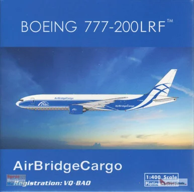 PHX11667 1:400 Phoenix Model AirBridge Cargo B777-200LRF Reg #VQ-BAO (pre-painted/pre-built)
