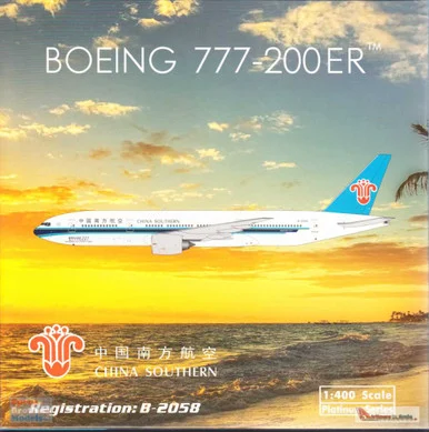PHX11680 1:400 Phoenix Model China Southern B777-200ER Reg #B-2058 (pre-painted/pre-built)