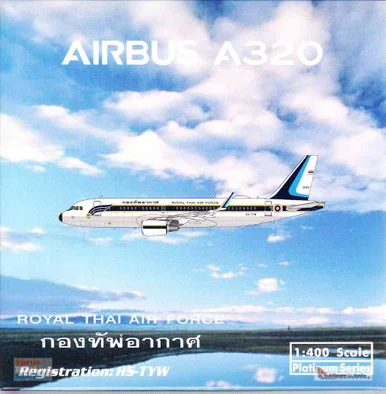 PHX11686 1:400 Phoenix Model Royal Thai Air Force Airbus A320 Reg #HS-TYW (pre-painted/pre-built)