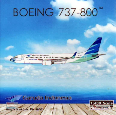 PHX11691 1:400 Phoenix Model Garuda Indonesia B737-800(W) Reg #PK-GFQ 'Mask #2'(pre-painted/pre-built)