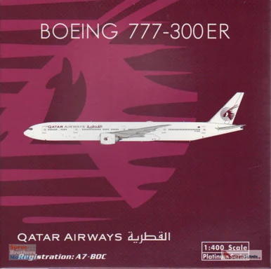 PHX11748 1:400 Phoenix Model Qatar Airways B777-300ER Reg #A7-BOC (pre-painted/pre-built)