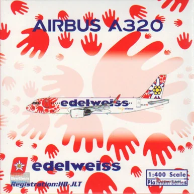 PHX11766 1:400 Phoenix Model Edelweiss Airbus A320 Reg #HB-JLT 'Help Alliance' (pre-painted/pre-built)