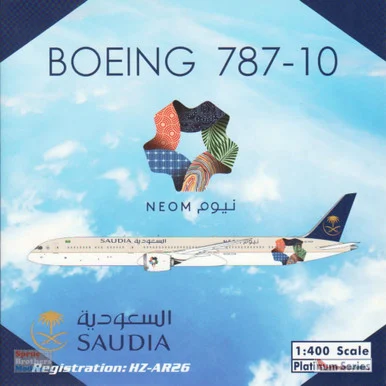 PHX11778 1:400 Phoenix Model Saudia B787-10 Reg #HZ-AR26 'Neom' (pre-painted/pre-built)