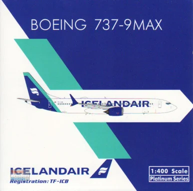 PHX11789 1:400 Phoenix Model IcelandAir B737 Max 9 Reg #TF-ICB (pre-painted/pre-built)