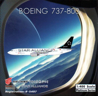 PHX11791 1:400 Phoenix Model Air China B737-800(W) Reg #B-5497 'Star Alliance' (pre-painted/pre-built)