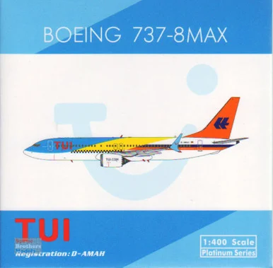 PHX11908 1:400 Phoenix Model TUI B737 Max 8 Reg #D-AMAH (pre-painted/pre-built)