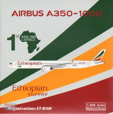 PHX11920 1:400 Phoenix Model Ethiopian Airlines Airbus A350-1000 Reg #ET-BAW '1st A350 in Africa' (pre-painted/pre-built)