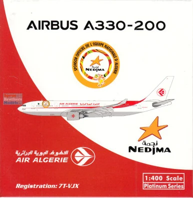PHX11973 1:400 Phoenix Model Air Algerie A330-200 Reg #7T-VJX (pre-painted/pre-built)
