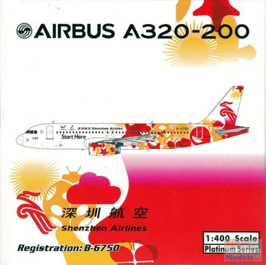 PHX1576 1:400 Phoenix Model Shenzen Airlines Airbus A320-200 REG #B-6750 "Start Here" (pre-painted/pre-built)