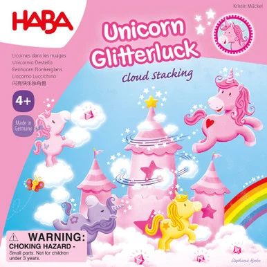 HABA 2012232006 Unicorn Glitterluck: Cloud Stacking - Haba Games