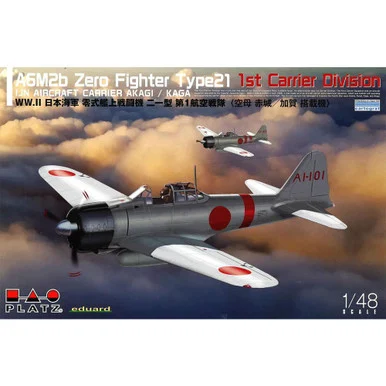 1/48 Platz IJN WWII IJN A6M2b Zero Fighter Type 21 1st Carrier Division (Aircraft Carrier AKAGI / KAGA Loaded)