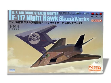 1/144 Platz Platz US AIR FORCE STEALTH FIGHTER F-117 Night Hawk Skunk Works (2in 1)