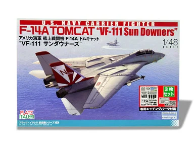 1/48 Platz US Navy F-14A Tomcat VF-111 Sundowners with Photo-Etched Parts