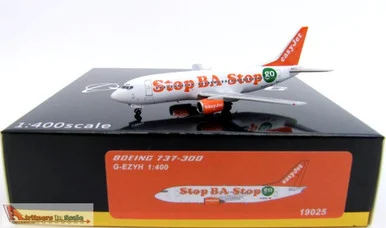 PND19025 1:400 PandaModel EasyJet Boeing 737-300 Reg #G-EZYH 'Stop BA Stop Go' (pre-painted/pre-built)